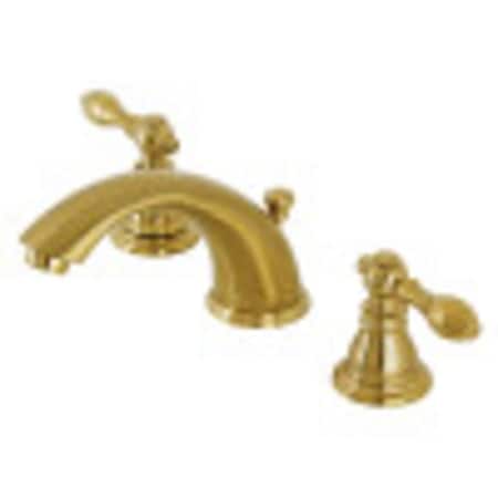 Kingston Brass KB967ACLSB Widespread Bathroom Faucet with Retail Pop-Up, Brushed Brass KB967ACLSB